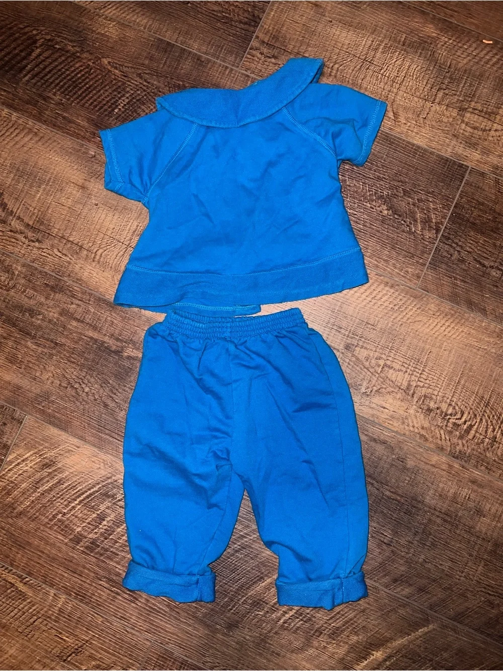 Vintage Sesame Street Cookie Monster Royal Blue Short Sleeve Set